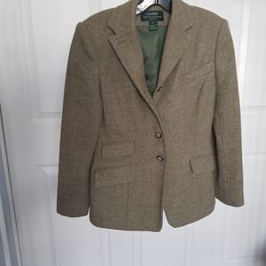 100% Lambswool Ralph Lauren Tweed Blazer 6P